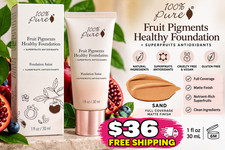 100% Pure Fruit Pigments Healthy Foundation Sand 1 fl oz 30ml Matte Vegan 6M PAO picture