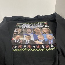 Ugly Xmas Unisex Sweat Shirt Biden Obama Hillary Nancy And The Bunch Large picture