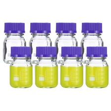 8 Pack Media Storage Bottles 100ml Borosilicate Glass Graduated Bottles Clear picture