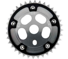 New GT Power Disc & 36T Sprocket w/adapter Ring BMX Silver & Black / Wing picture