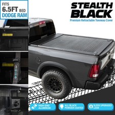 6.5ft Stealth Black MRB Tonneau Cover Premium Retractable For 2002-26 RAM 1500 picture