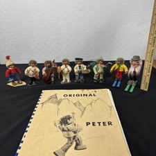 Vtg Peter Figuren Austria Mecki Hedgehog Figure Set Lot with Catalog Book picture