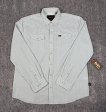 New Howler Bros Shirt Mens L Gambler Stripe H Bar B Tech Snap Vented Fishing NWT picture