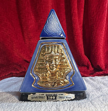 Vintage Jim Beam 1970 Indiana Indianapolis Blue/Gold/Bourbon Decanter w/ Stopper picture