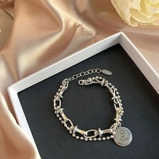 Solid 925 Sterling Silver Bracelet for Women | Vintage Handmade Simple Bangle picture