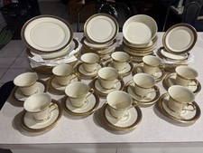Vintage Lenox Tudor Collection Gold Trim- 72 piece Set  picture