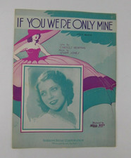 1932 Antique Music Sheet- If You Were Only Mine-Woman On Front Cover- picture