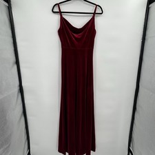 Lulu's Womens Burgandy Velvet Cowl Neck Maxi Dress Size S Dark Romantic Vampy picture