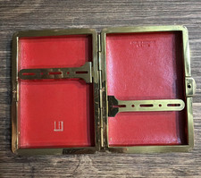 Vtg Dunhill Rustic Red Leather Cigarette Case Germany US Zone 1945-49 Use Wear picture