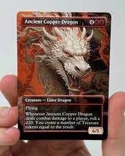 Ancient Copper Dragon Proxy Card with Custom designed art picture