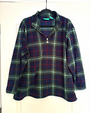 Vintage 90’s Liz Claiborne Lizgolf Men’s  L Plaid Fleece 1/4 Zip Pullover picture
