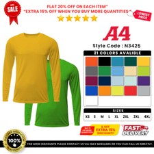A4 Polyester Long Sleeve Moisture Wicking Tee Dri-Fit Sprint T-Shirt - N3425 picture
