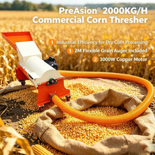 2000KG/H Electric Dry Corn Thresher, 220V Dry Corn Sheller with 2M Grain Auger picture