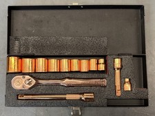 Rare Armstrong - 3/8 Drive Socket Set - Non-Sparking Copper - 13pc - 5/16-7/8 picture