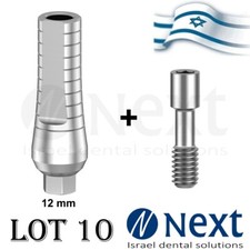 Lot x10 Titanium Straight Long 12 mm  Abutment screw included picture