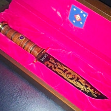 USMC Marine Corps Raider Fixed Blade Knife in Display Case Militaria picture