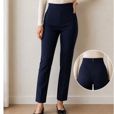 NWT Ann Taylor Petite XS Blue Slim Ankle Pants Career Office Stretch Trousers picture
