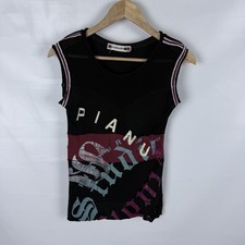 Vintage Pianura Studio Blouse Top Tank Women’s Sz 42 Made In Italy Cotton Y2K picture