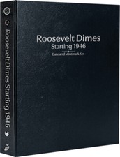 Roosevelt Dimes: Starting 1946 Date & Mintmark Set-Whitman Prestige™ Album-Black picture
