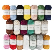 20 Skein Assorted Colors Cotton Yarn Set, Soft & Durable for Knitting & Crochet picture