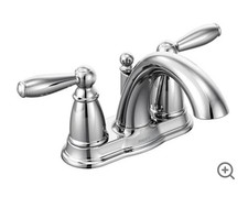 MOEN Brantford 66610 Two-Handle 4-in Bathroom Sink Faucet in Chrome picture