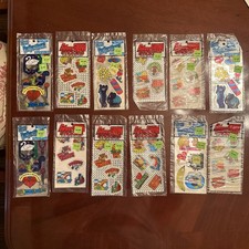 VINTAGE 1983 GORDY SILVER GLOW REFLECTION STICKERS NEW SEALED LOTOF 12 packages picture
