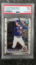 2020 BOWMAN CHROME DRAFT PETE CROW ARMSTRONG ROOKIE CARD CUBS MVP PSA 9 MINT picture