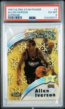 Allen Iverson 1997-98 Fleer Ultra - Star Power Supreme #2 SPS Die-Cut PSA 6 picture
