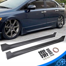 ABS Side Skirts Mug RR Style For 2006-2011 Honda Civic Sedan 4DR 07 08 09 picture