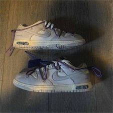 Nike Dunk Low Off-White Lot 48 of 50 White/Purple 2021 DM1602-107 picture