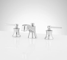 Signature Hardware Pendleton Widespread 2-Handle Lever Faucet Nickel WaterSense  picture