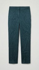 Alfani Emerald Green Jacquard Scale Print Straight Leg Pants picture