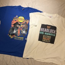 Vintage WWF 1990s Undertaker Summerslam 94 Somalia Headlock T Shirt Bundle XL picture