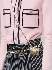 Chanel B21S Runway Micro PEARL Bag Metal Long Necklace picture