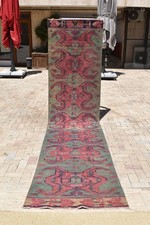 Caucasian Rug 3x13 Size Oriental Runner Corridor Hallway Stairs Sumak Kilim picture