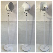 Mid Century Modern White Enamel Atomic Space Age Floor Lamp 1960s 1970s MCM 45” picture
