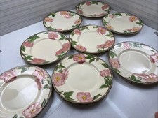 SET OF 8 Franciscan Earthenware Desert Rose 8” Salad Plates  ENGLAND Excellent picture