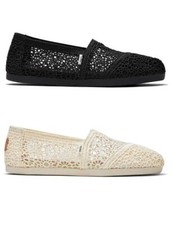 TOMS Women's Alpargata Moroccan Crochet Slip-On Shoes with Ortholite insole.BNIB picture