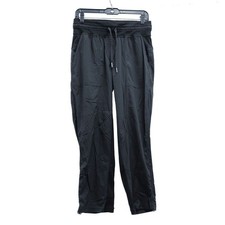 Wmns LULULEMON Black Dance Studio Crop / Cropped Athletic Track Pants Sz 2 picture
