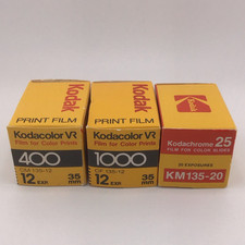 Lot of 3 Kodak - Kodachrome Kodacolor 1000 400 - 12 20 Exp Color Film 1984 NOS picture