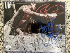 WWE/WWF RANDY ORTON MICK FOLEY DUAL SIGNED 8x10. JSA CERT WITH CARD picture