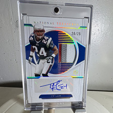 Panini 2021 National Treasures Material Signatures Holo Ty Law MS-TL Auto /25 picture