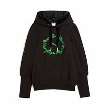PUMA x Wicked Elphie Hoodie Women's XL Black Embroidered Elphaba 636702-01 NWT picture