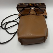MCM MW0018-H 52F Tortoise Geometric Sunglasses New w/ Crossbody Case & Cloth picture
