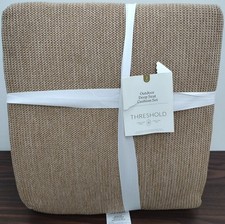 LPN - Threshold 2pc Faux Natural Weave Deep Seat Outdoor Cushion Set - Tan picture