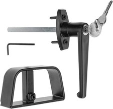 Shed Door Latch L-Handle Lock Kit with 2 Keys 4-1/2
