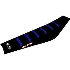 Guts Racing Ribbed Seat Cover - Black/Black/YZ Blue, Stock 9608R32S21T21 picture