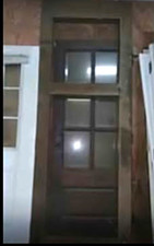 Oversized 8ft x 36in Solid Wood Screen Door Custom Commercial Vintage picture