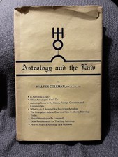 Astrology and the Law By Dr Walter Coleman Autographed Private Press Book Occult picture