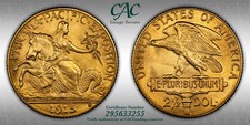 1915-S $2.50 CACG MS66 CAC Panama-Pacific Gold Commemorative Quarter Eagle 33255 picture